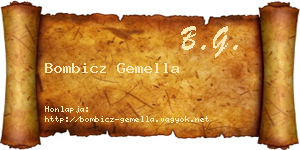 Bombicz Gemella névjegykártya